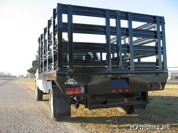 Platform Stake Slide Truckbed Rear